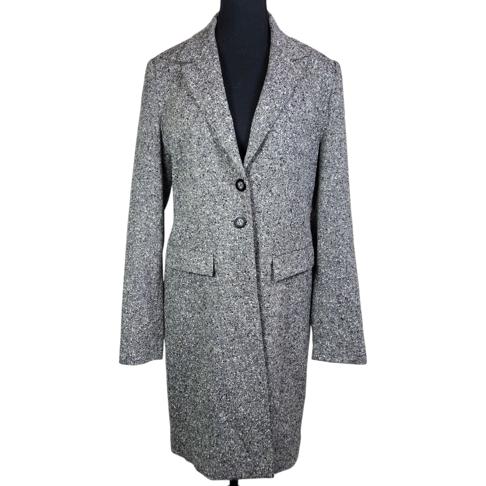 Tristan & Iseut Women's Wool Blend Smocked Light Jacket Size 10